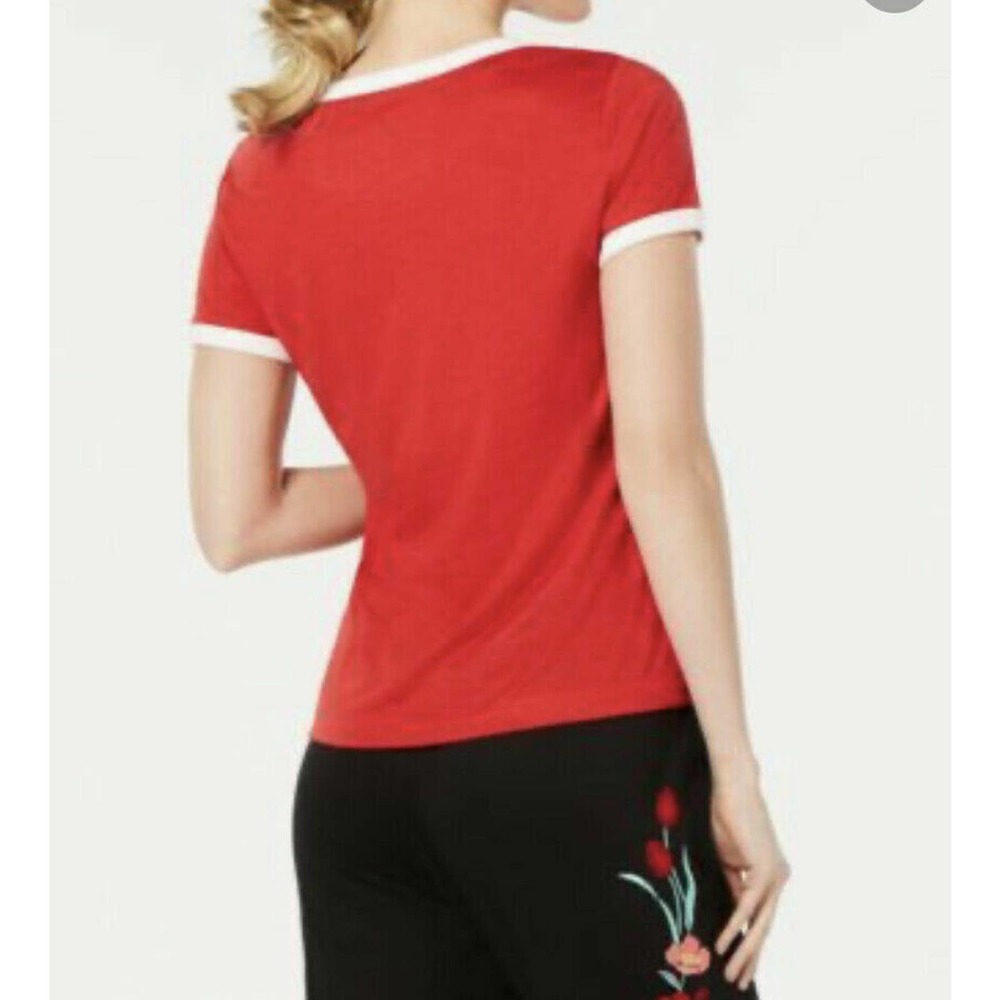 Jenni Ringer Pajama TShirt Short Sleeve Sun Sleep Repeat Red Knit Shirt - Picture 2 of 2